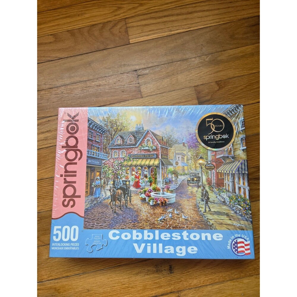 Springbok 500 Piece Cobblestone Village Jigsaw Puzzle sealed new